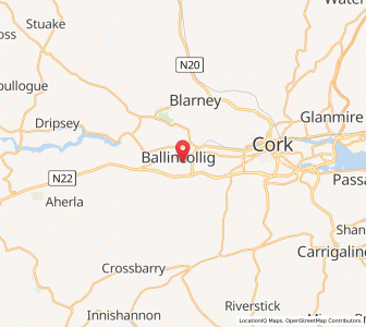 Map of Ballincollig, MunsterMunster