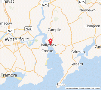 Map of Ballyhack, LeinsterLeinster