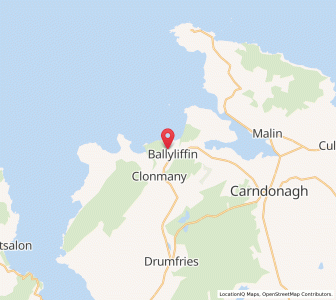 Map of Ballyliffin, UlsterUlster