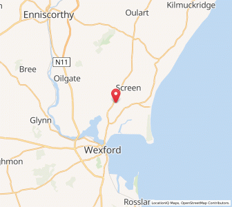 Map of Ballymartin Cross Roads, LeinsterLeinster