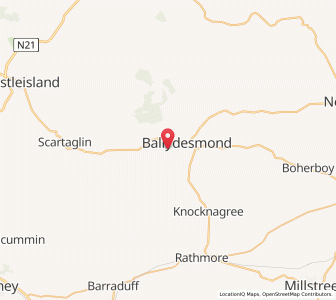 Map of Ballynahulla, MunsterMunster