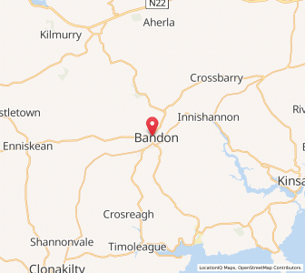 Map of Bandon, MunsterMunster