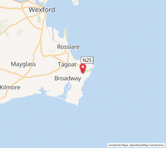 Map of Barracks Cross Roads, LeinsterLeinster