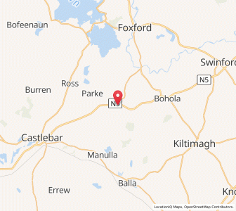 Map of Bellavary, ConnaughtConnaught