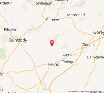 Map of Bull Ring Cross Roads, LeinsterLeinster