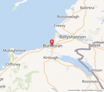 Map of Bundoran, UlsterUlster