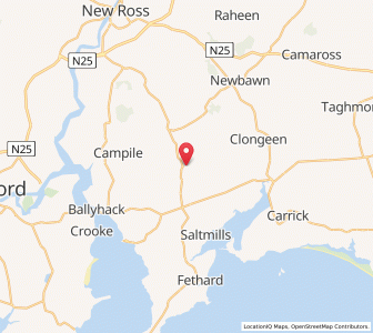 Map of Burkestown Cross Roads, LeinsterLeinster