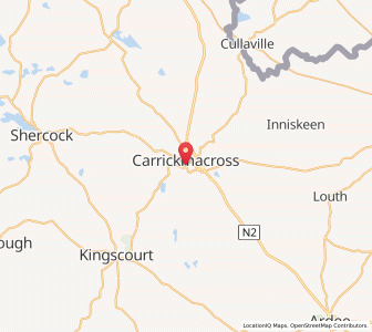 Map of Carrickmacross, UlsterUlster