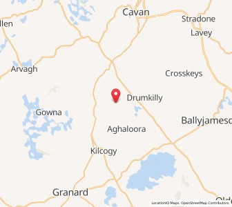 Map of Carrigan, UlsterUlster