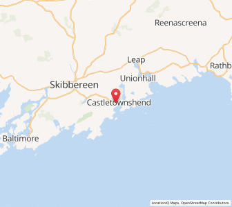 Map of Castletownshend, MunsterMunster