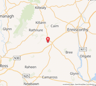 Map of Cloghbaun Bridge, LeinsterLeinster