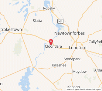 Map of Cloondara, Leinster