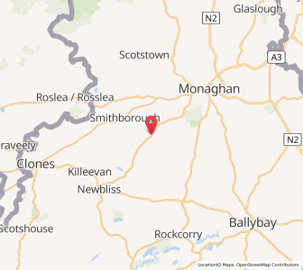 Map of Coolcorragh, UlsterUlster