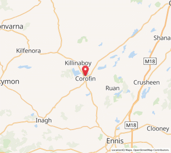 Map of Corofin, MunsterMunster