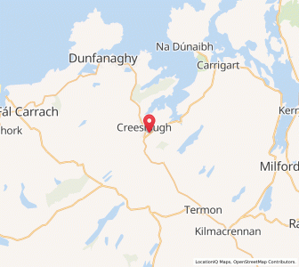 Map of Creeslough, UlsterUlster