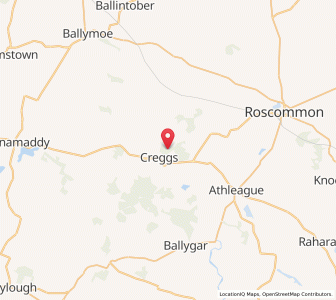 Map of Creggs, ConnaughtConnaught