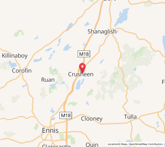 Map of Crusheen, MunsterMunster