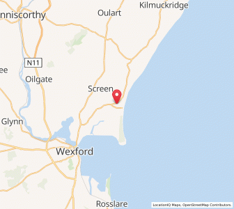 Map of Curracloe, LeinsterLeinster