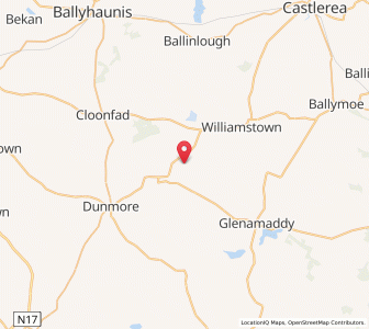 Map of Curragh West, ConnaughtConnaught