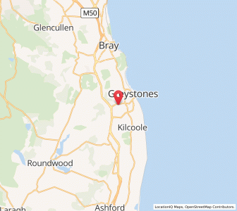 Map of Delgany, LeinsterLeinster