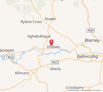 Map of Dripsey, MunsterMunster