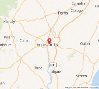 Map of Enniscorthy, LeinsterLeinster