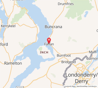 Map of Fahan, UlsterUlster