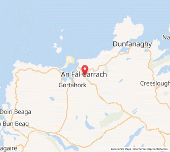 Map of Falcarragh, UlsterUlster