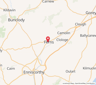 Map of Ferns, LeinsterLeinster