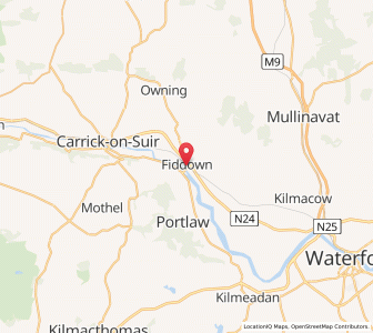 Map of Fiddown, LeinsterLeinster