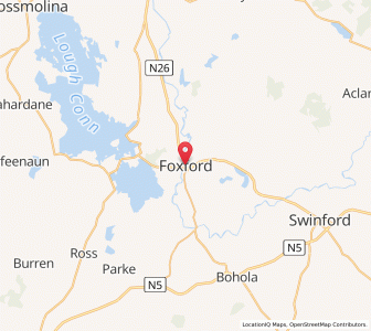 Map of Foxford, ConnaughtConnaught