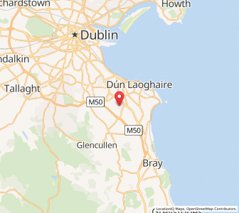 Map of Foxrock, LeinsterLeinster