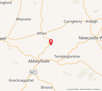 Map of Glen Bridge, MunsterMunster