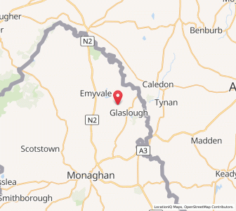 Map of Glennan, UlsterUlster