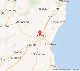 Map of Gorey, LeinsterLeinster