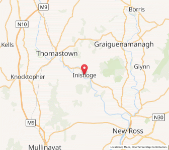 Map of Inistioge, LeinsterLeinster