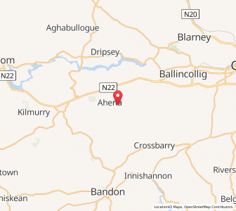 Map of Kilcrea, MunsterMunster