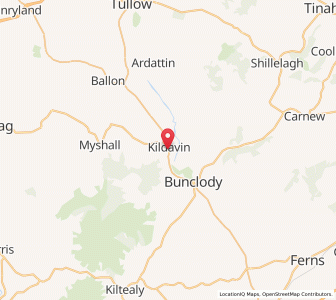 Map of Kildavin, LeinsterLeinster