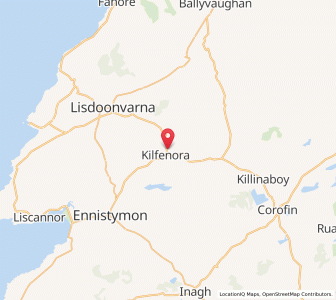 Map of Kilfenora, MunsterMunster