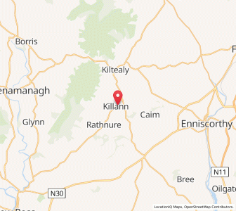 Map of Killann, LeinsterLeinster