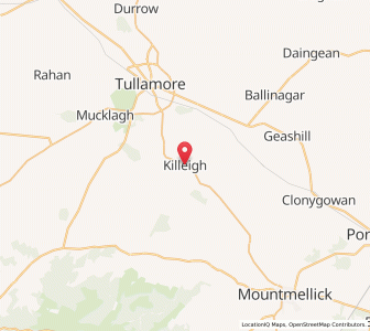 Map of Killeigh, LeinsterLeinster