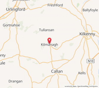Map of Kilmanagh, LeinsterLeinster