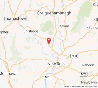 Map of Kiltown Cross Roads, LeinsterLeinster