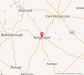 Map of Kingscourt, UlsterUlster