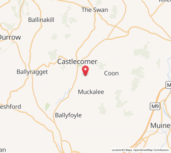 Map of Knockanuddoge, LeinsterLeinster