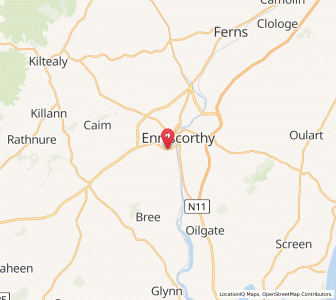 Map of Knockinarshat Cross Roads, LeinsterLeinster