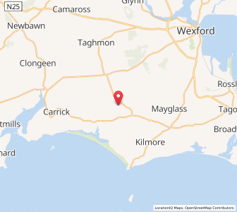 Map of Knocktown Cross Roads, LeinsterLeinster