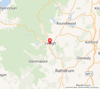 Map of Laragh, LeinsterLeinster