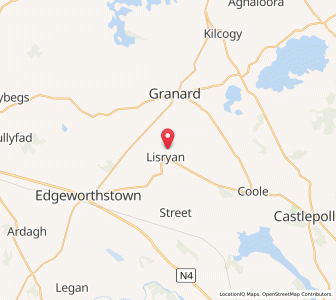 Map of Lisryan, LeinsterLeinster