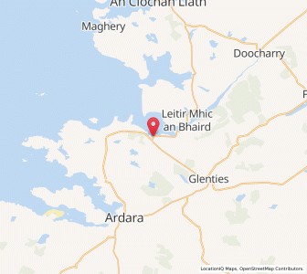 Map of Maas Lower, UlsterUlster